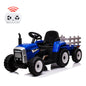 Kids Ride-On Electric Tractor with Remote Control & Trailer – 12V Battery 25w/35w, EVA Tires, Headlights & Bluetooth Music