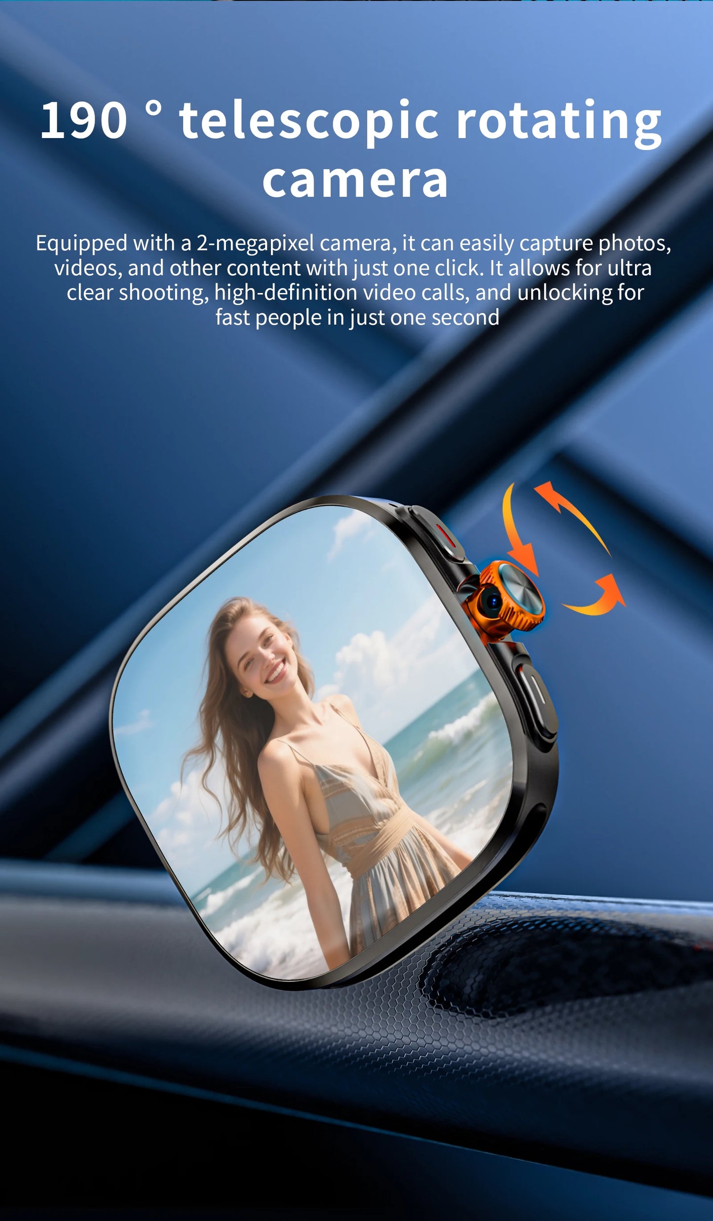 LOKMAT APPLLP 6 MAX – Android Smart Watch Phone | 2.16-Inch AMOLED Display | 4G/5G SIM | Rotating Camera | AI ChatGPT Integration