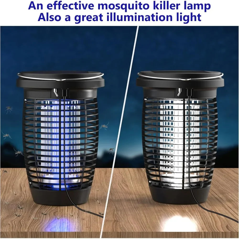 PALONE Solar Bug Zapper – 2-in-1 Mosquito Killer & Camping Light (4500V)