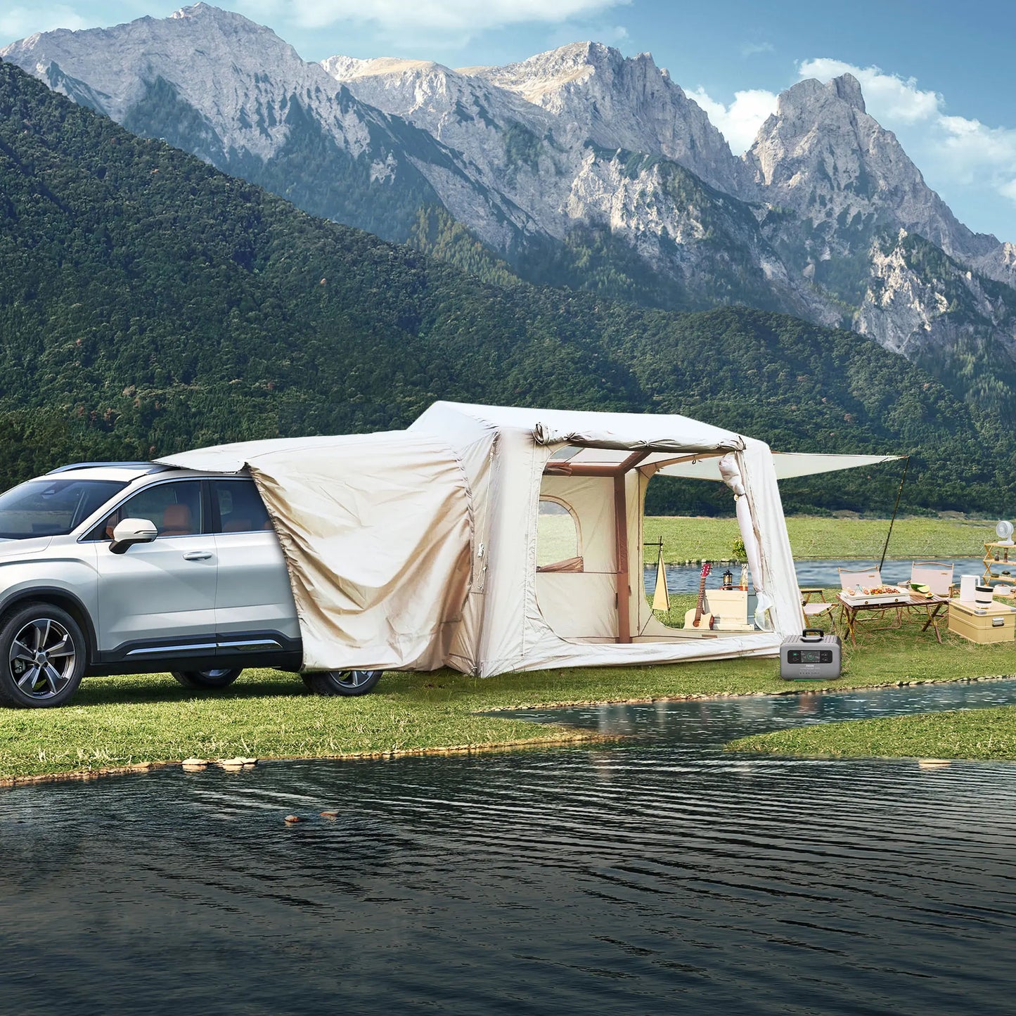Inflatable SUV Camping Tent – Waterproof Air Tent with Easy Setup for 4-6 People