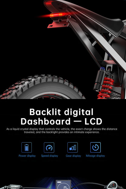 EKXBIKE X21 Max Electric Motorcycle – 3000W Brushless Motor, 60V 30Ah Battery, 85KM/H Speed, Off-Road E-Bike for Adults