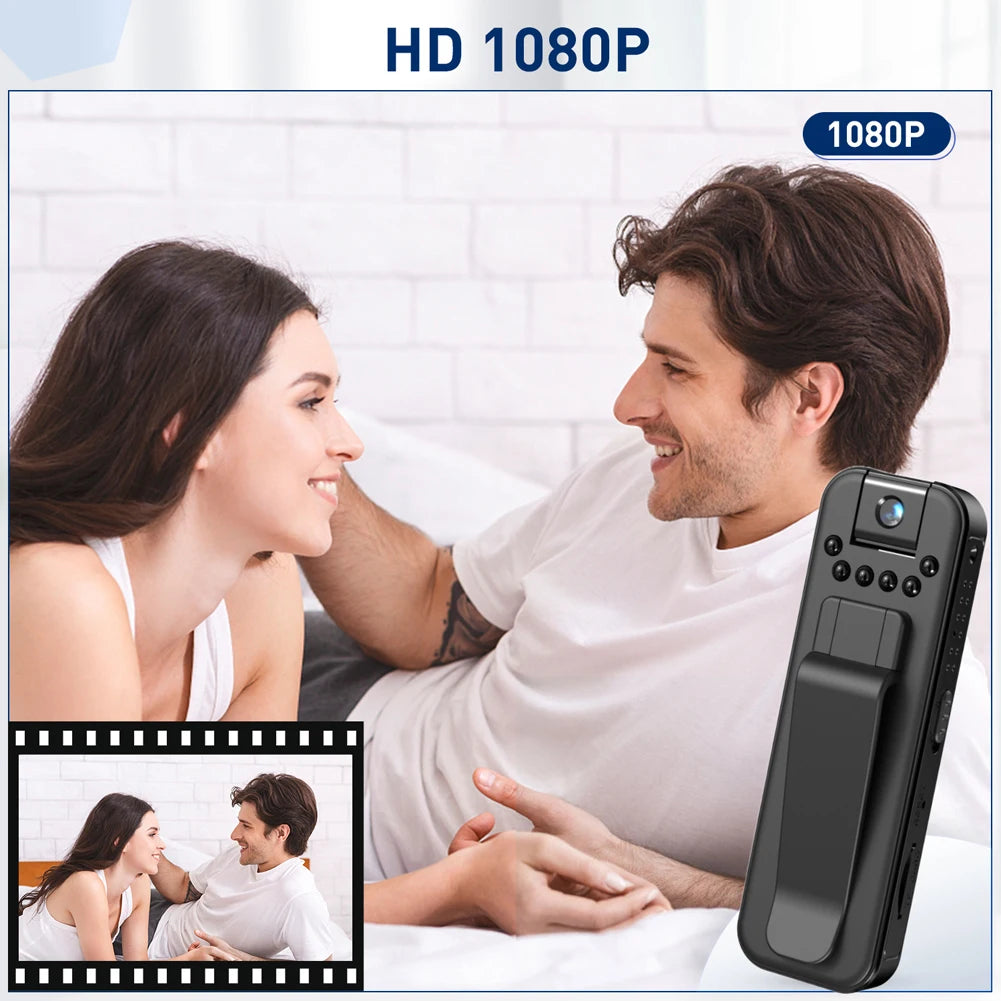 1080P HD Mini Body Camera with Night Vision & Motion Detection