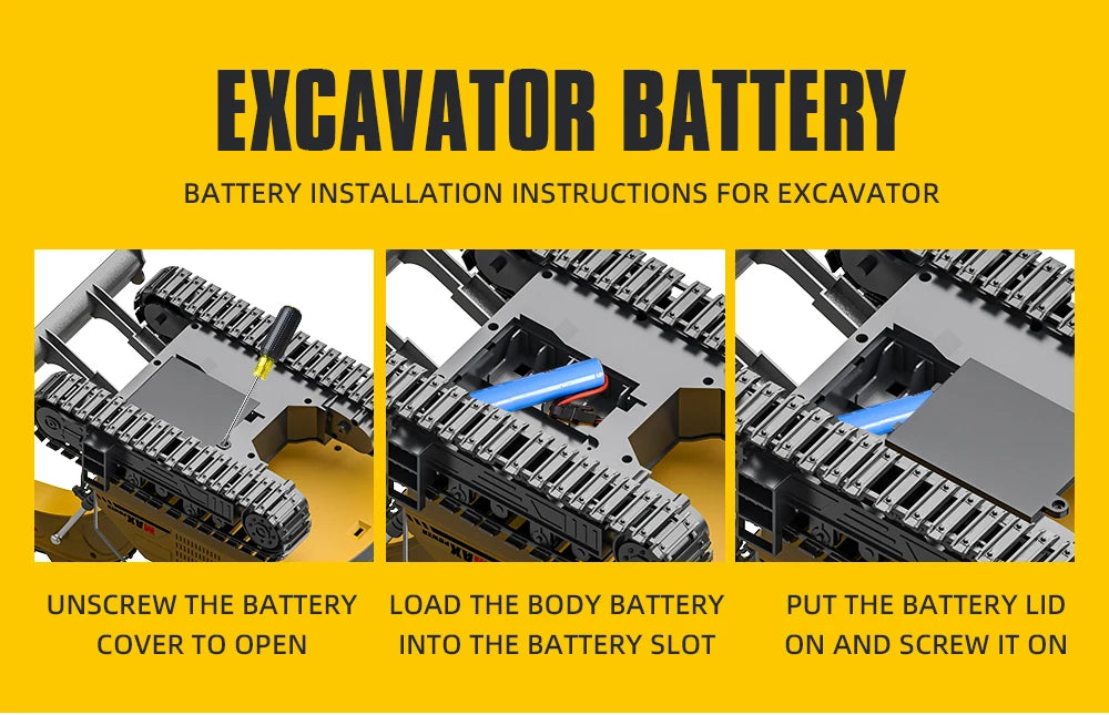 1:18 Alloy RC Excavator – 17-Channel Full Simulation Construction Vehicle