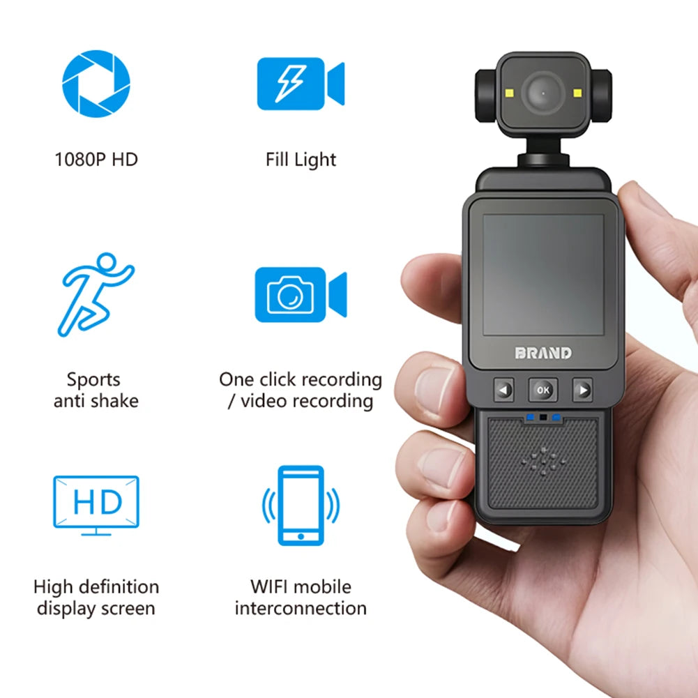1080P WiFi Mini Body Camera with Rotating Lens & Mobile App Control