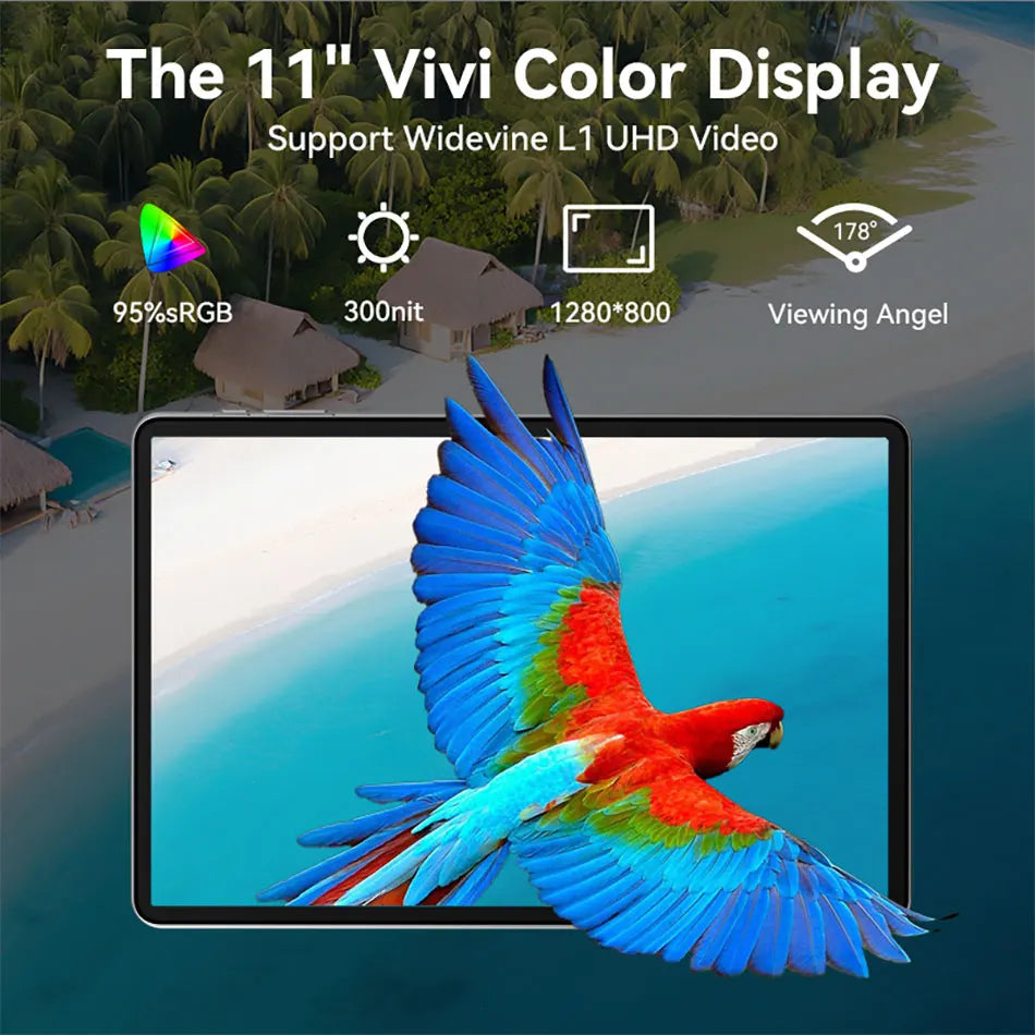SVITOO 11-Inch Android 15 Tablet – 16GB RAM + 128GB ROM (1TB Expandable)