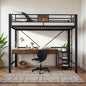 HOOMIC Twin Size Loft Bed Frame with Full-Length Guardrail