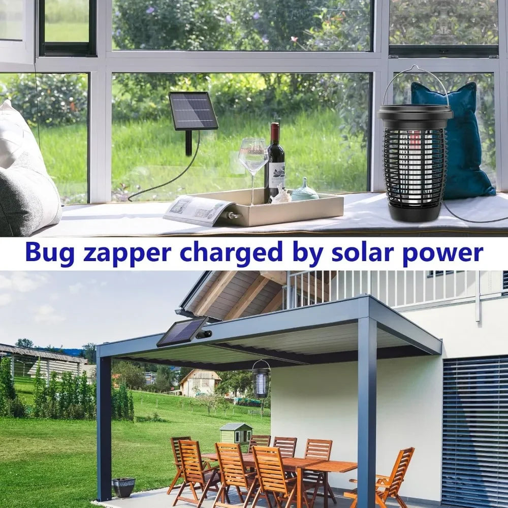 PALONE Solar Bug Zapper – 2-in-1 Mosquito Killer & Camping Light (4500V)