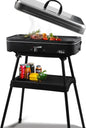 1800W Electric Smokeless Grill with Temperature Control, Portable for Indoor/Outdoor Cooking, BBQ Party & Family Use