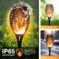 Solar Powered LED Flame Lights - 6 Pack - Flickering Flame Effect