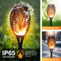 6Pack Solar Lights Outdoor Powered LED Flickering Flame Light Waterproof Orange for Garden Decor Outside Patio Pathway Yard