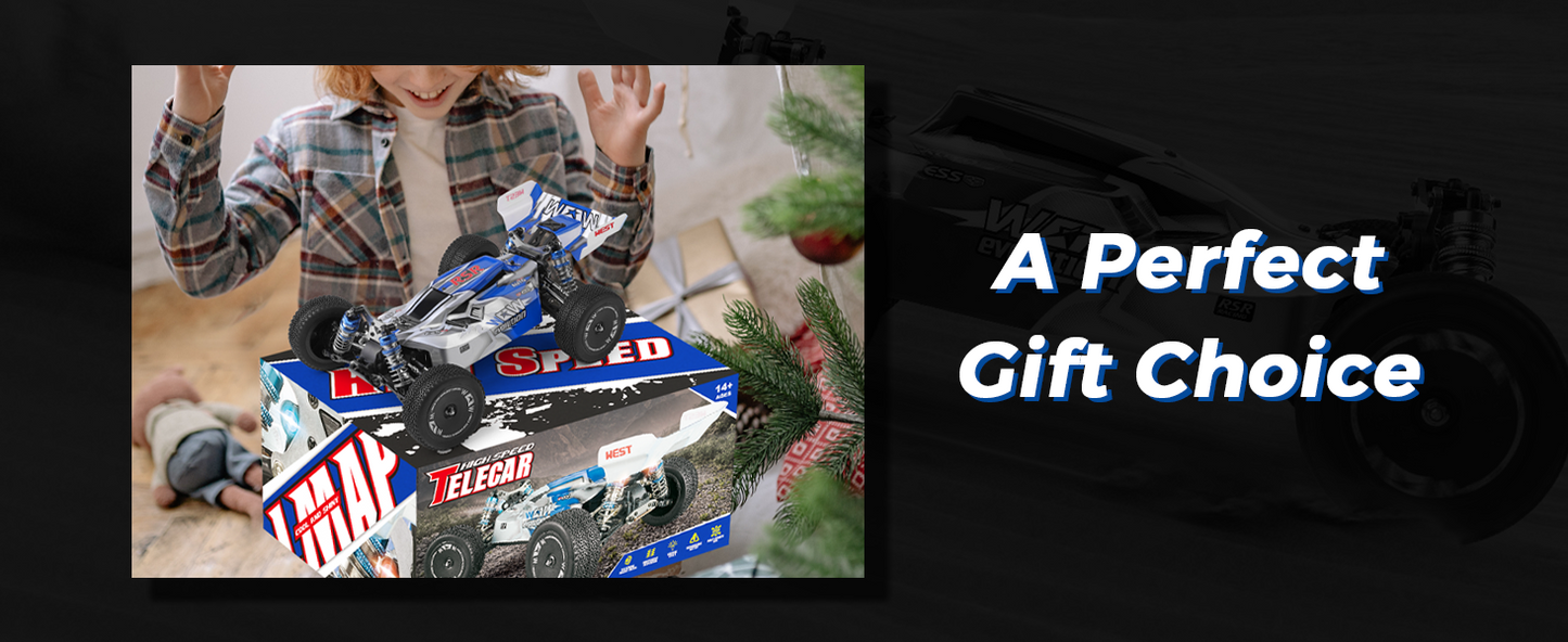 WLtoys 144011 1/14 4WD RC Car – Upgraded Brushless Off-Road Racer with 43+ MPH Speed & Metal Chassis (144001 V2)