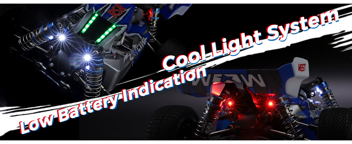 WLtoys 144011 1/14 4WD RC Car – Upgraded Brushless Off-Road Racer with 43+ MPH Speed & Metal Chassis (144001 V2)