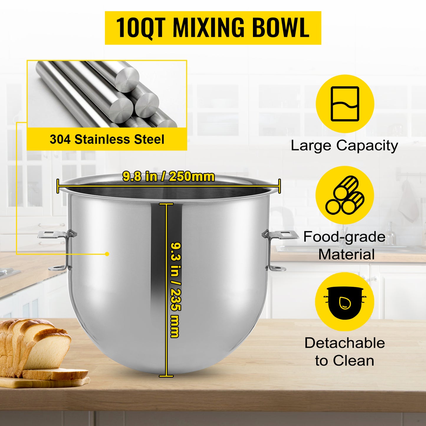 SucceBuy 10 15 20 30L Electric Dough Machine Stainless Steel Commercial Cream  Whisk Mixer Processor Kitchen Food Stand Blender