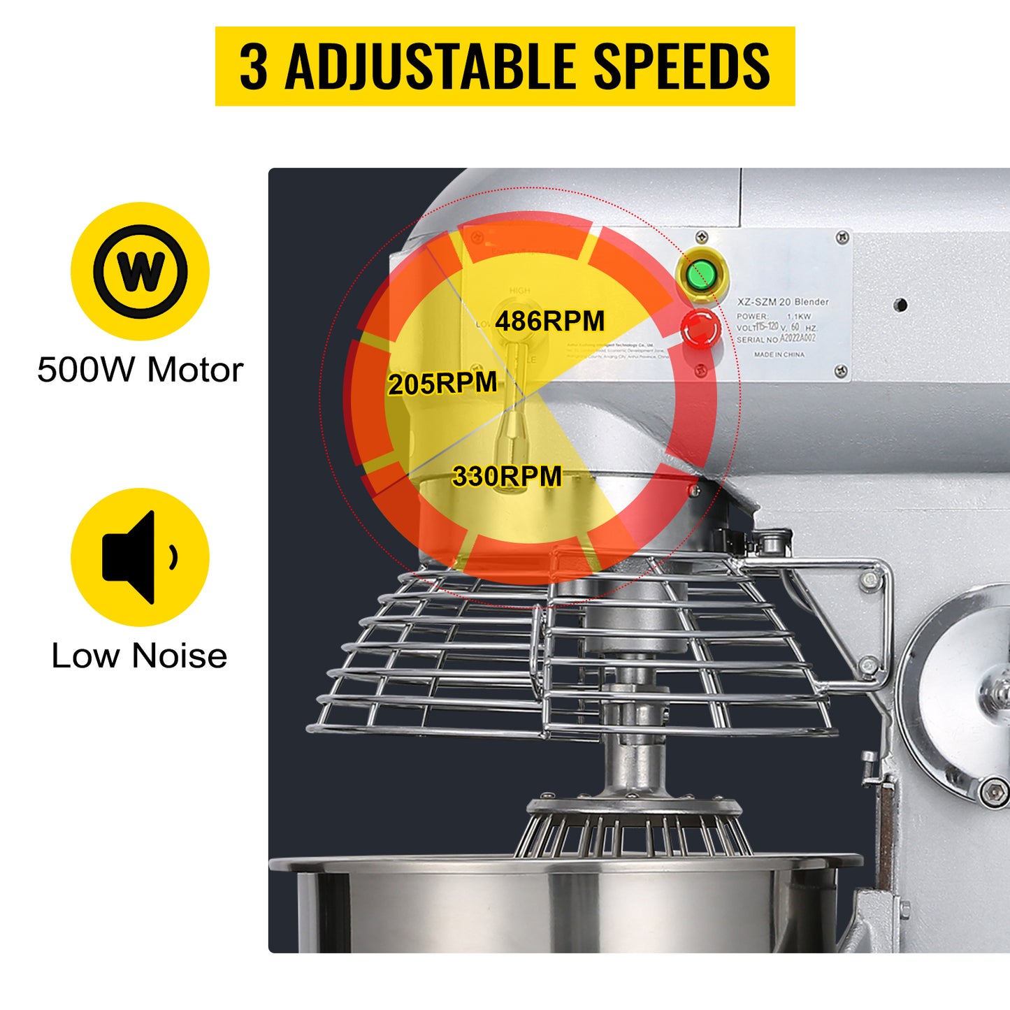 SucceBuy 10 15 20 30L Electric Dough Machine Stainless Steel Commercial Cream  Whisk Mixer Processor Kitchen Food Stand Blender