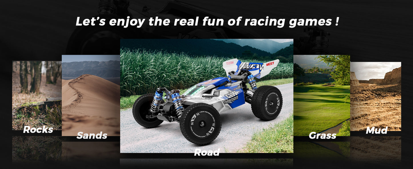 WLtoys 144011 1/14 4WD RC Car – Upgraded Brushless Off-Road Racer with 43+ MPH Speed & Metal Chassis (144001 V2)