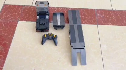 Huina 1318 1:18 RC Flatbed Transport Truck – 9-Channel Alloy Trailer Model