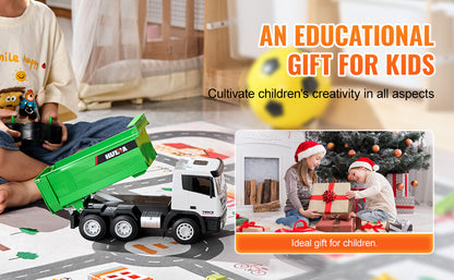 SucceBuy 1:18 RC Dump Truck – 9-Channel Heavy-Duty Remote Control Hauler