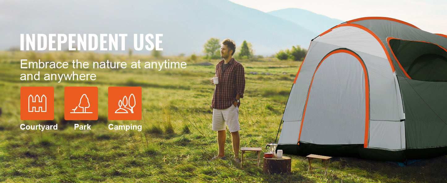 SucceBuy 8' x 8' SUV Camping Tent Attachment for 6-8 People with Rainfly & Carry Bag