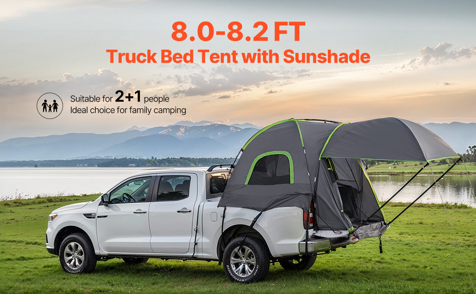 Pickup Truck Bed Tent with Awning – Waterproof Camping Tent for 2–3 Persons