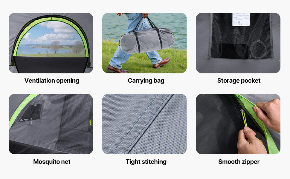 Pickup Truck Bed Tent with Awning – Waterproof Camping Tent for 2–3 Persons